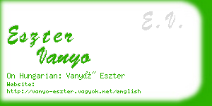 eszter vanyo business card